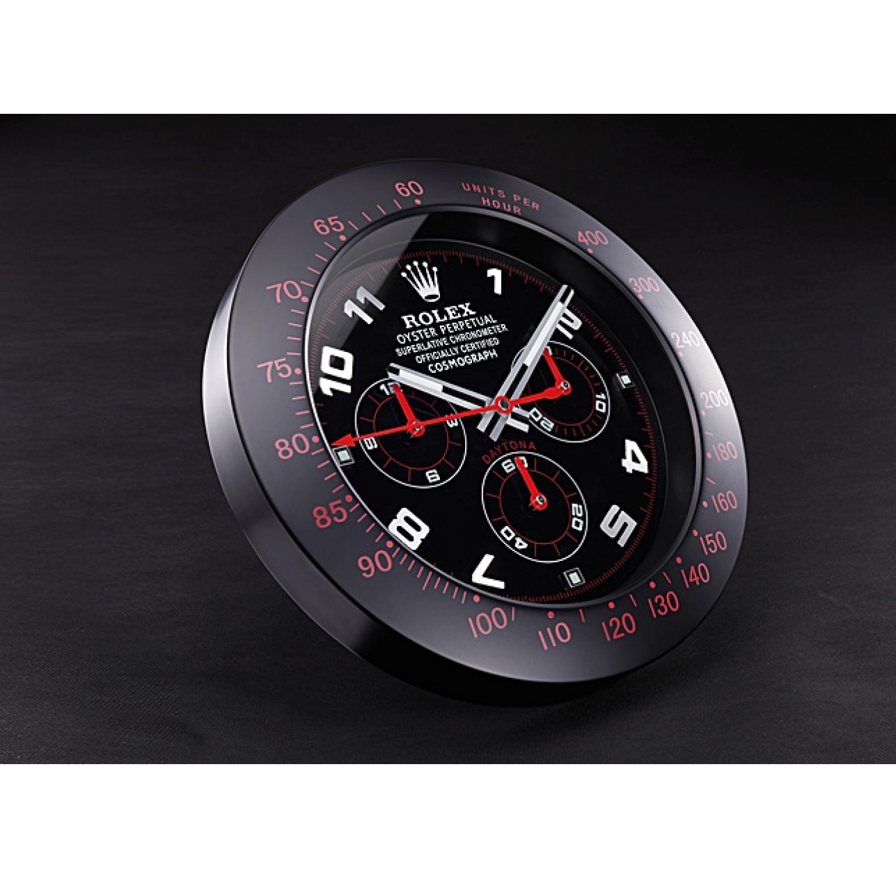 Aaa replica watch Cosmograph 621908 Clock Black-Red Rolex Daytona Wall 0626